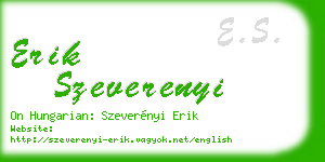 erik szeverenyi business card